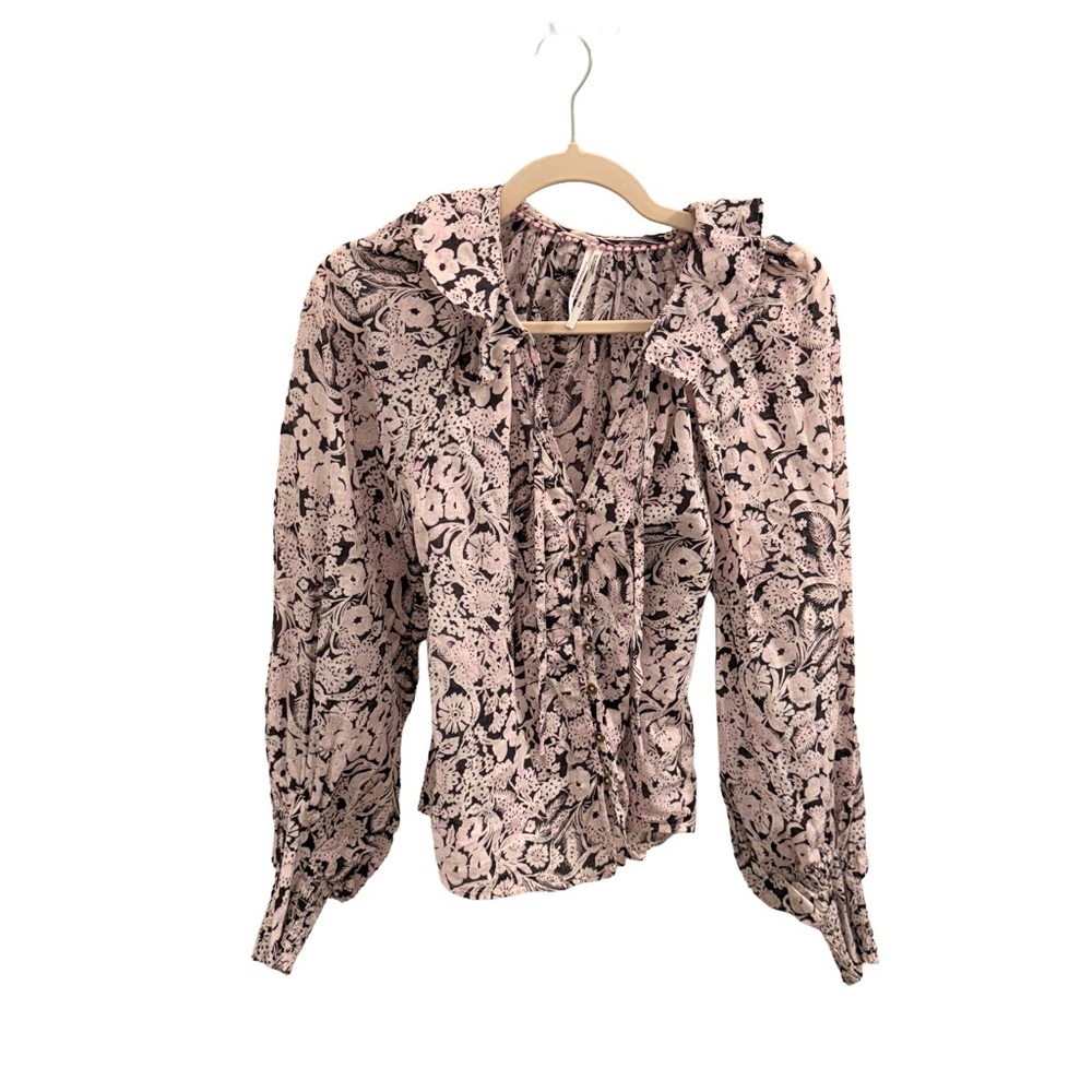 By Anthropologie 100% Cotton Floral Blouse
